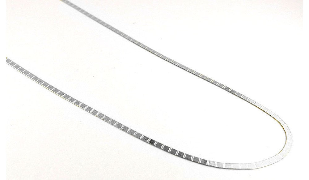 Sterling Silver Herringbone Chain Necklace in 18K Gold, Rose Gold, or Silver