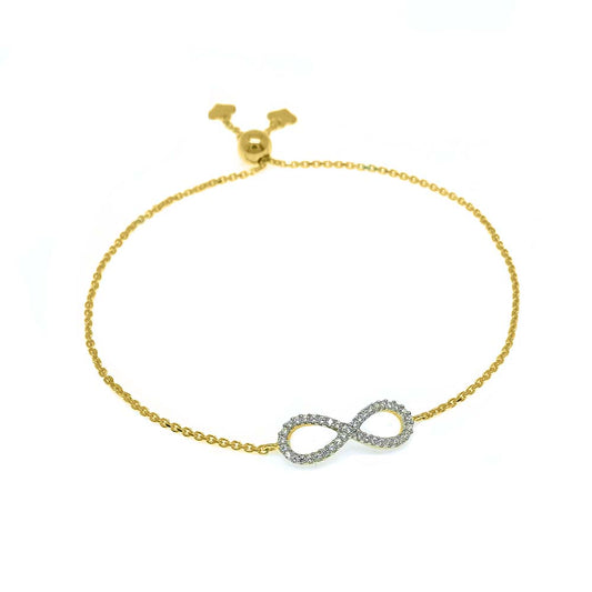 Italian Sterling Silver Adjustable Infinity Bracelet