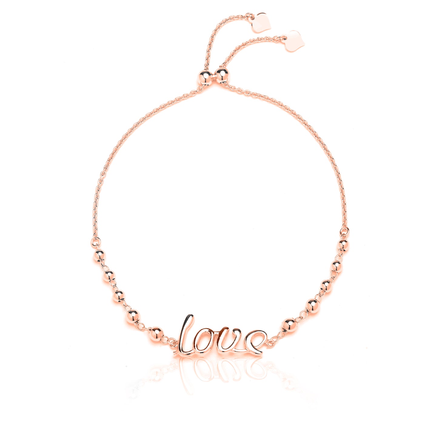 Italian Sterling Silver Adjustable "Love" Bracelet