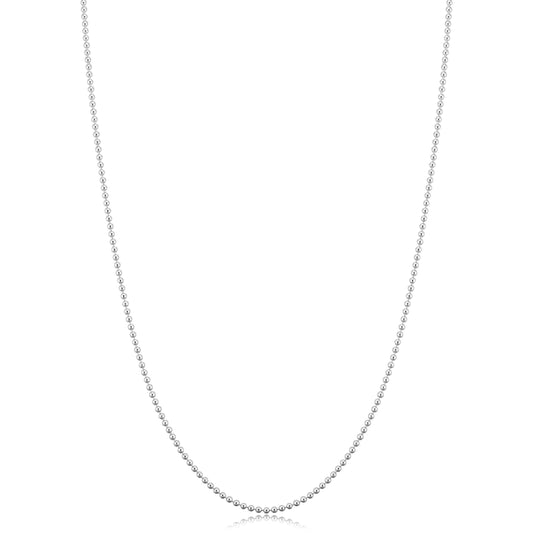 Sterling Silver Bead Chain Necklace — Silver or Gold Plated
