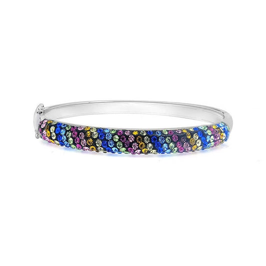 Multi-color Crystal Hinged Bangle