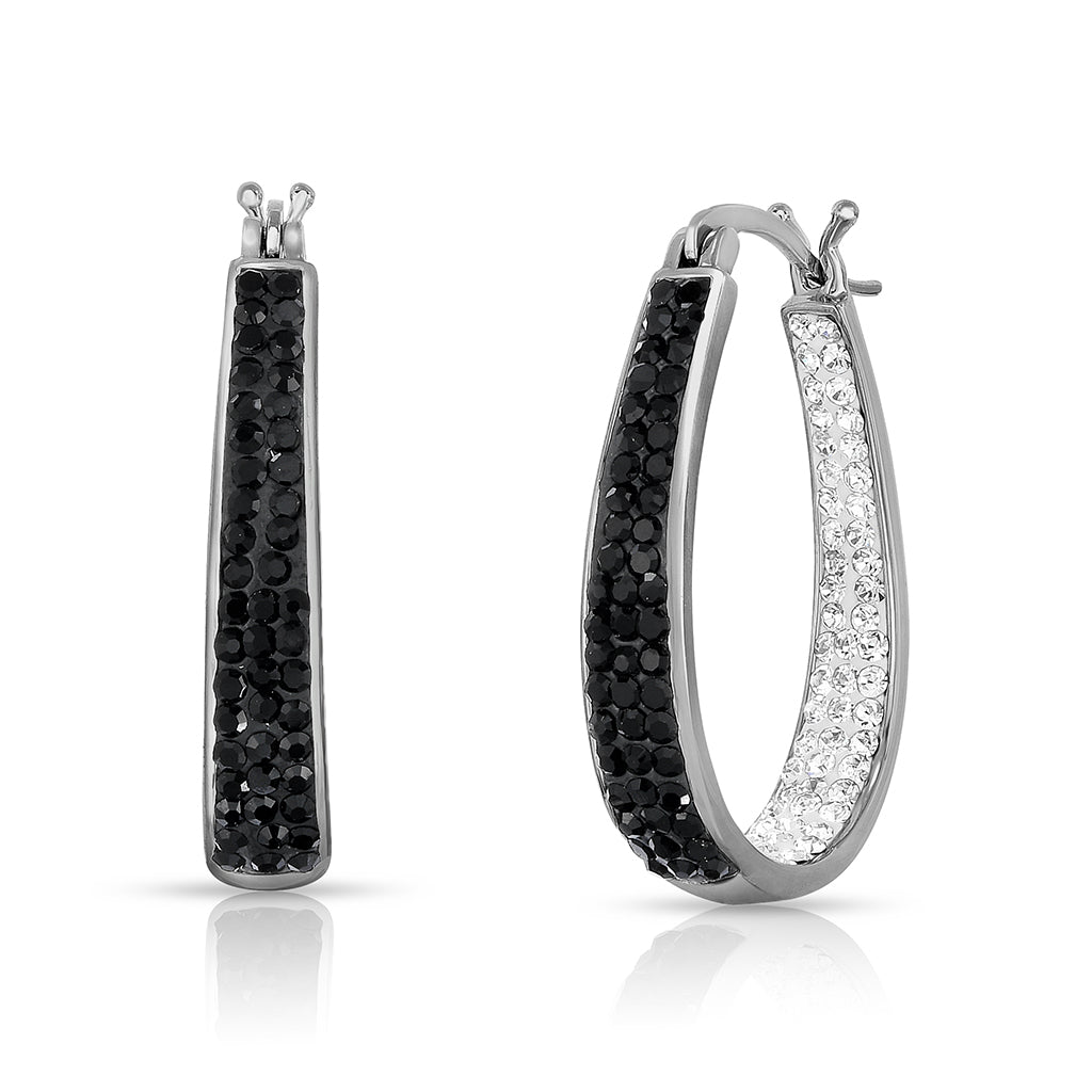 Inside Out Crystal French Lock Hoops Made With Swarovski Elements