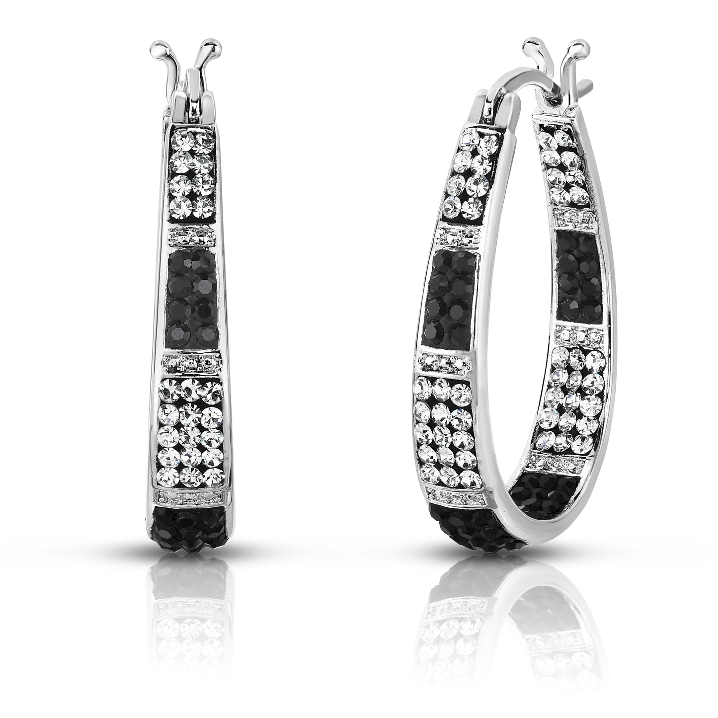 Inside Out Crystal French Lock Hoops Made With Swarovski Elements