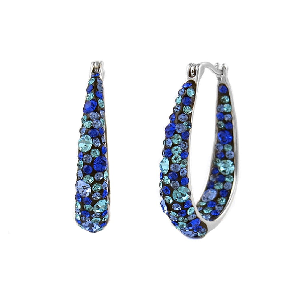 Inside Out Crystal French Lock Hoops Made With Swarovski Elements