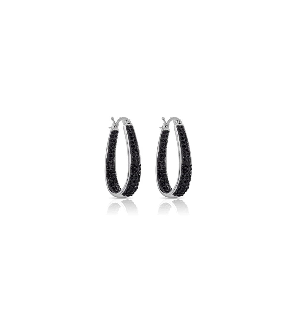 Inside Out Crystal French Lock Hoops Made With Swarovski Elements