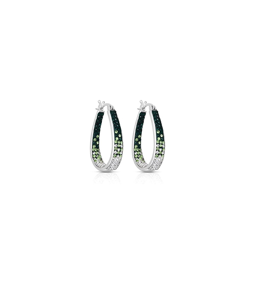 Inside Out Crystal French Lock Hoops Made With Swarovski Elements