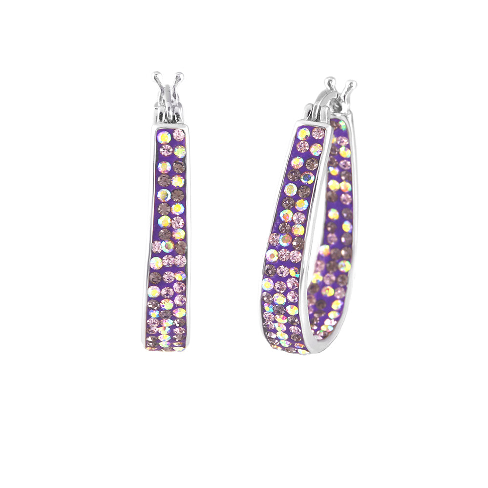 Inside Out Crystal French Lock Hoops Made With Swarovski Elements