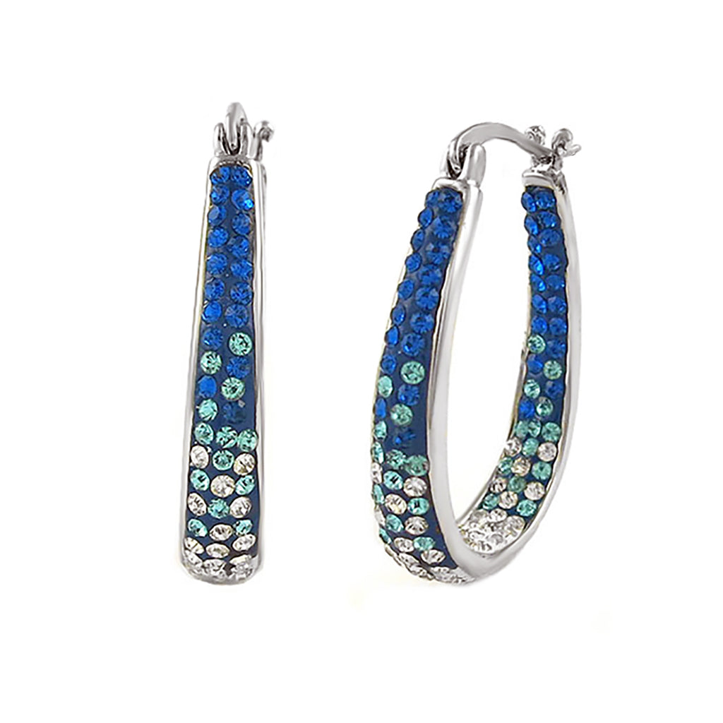 Inside Out Crystal French Lock Hoops Made With Swarovski Elements