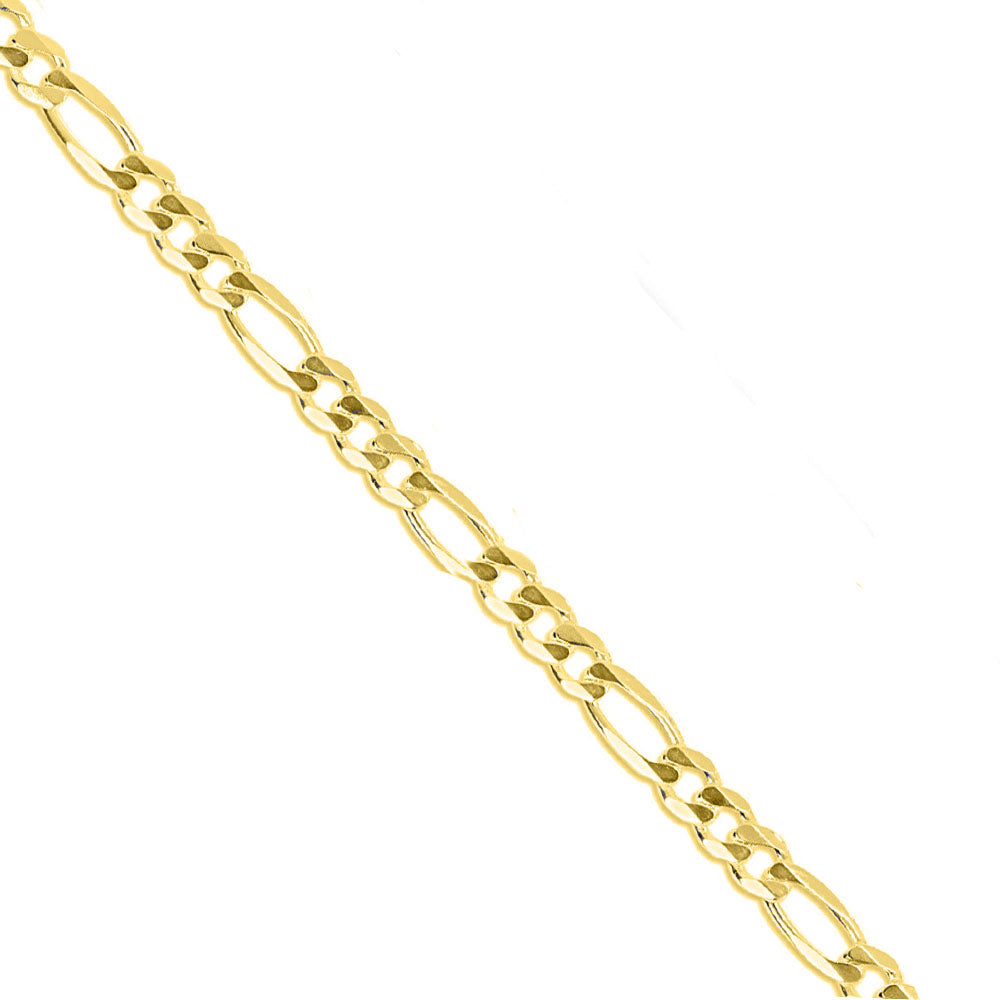 Figaro Chain Necklace in Sterling Silver, Gold, or Rose Gold