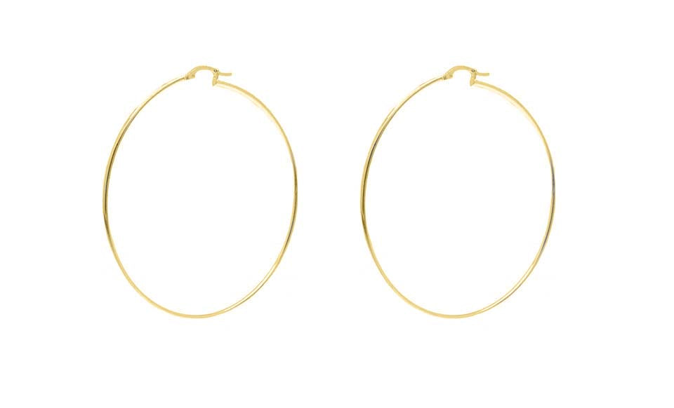 Set of 3 Sterling Silver 15mm, 25mm, and 35mm Classic Hoop Earrings