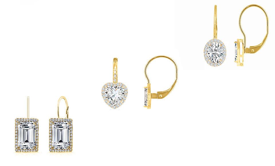 Set of 3 Crystal Leverback Earring Collection