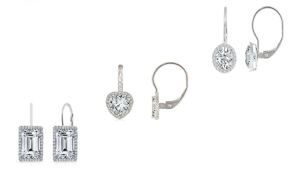 Set of 3 Crystal Leverback Earring Collection