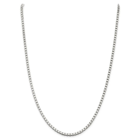 1MM Box Chain Necklace in 925 Sterling Silver – Available in Silver, Gold, or Rose Gold