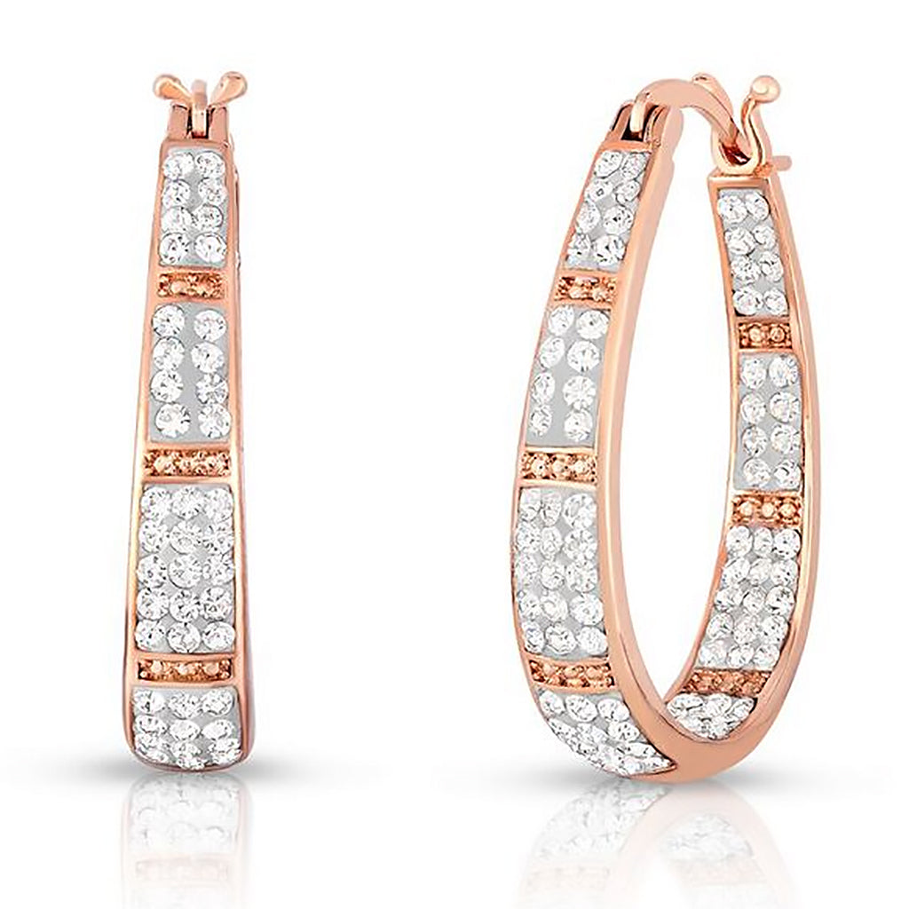 Inside Out Crystal French Lock Hoops Made With Swarovski Elements