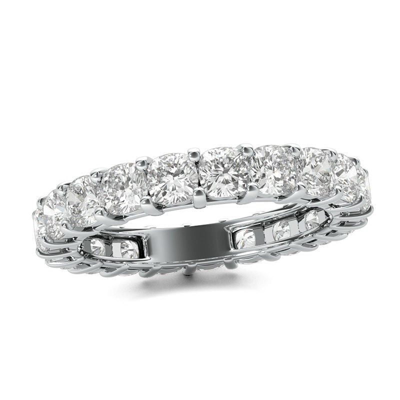 Cushion Cut Eternity Band – Made with Swarovski Elements