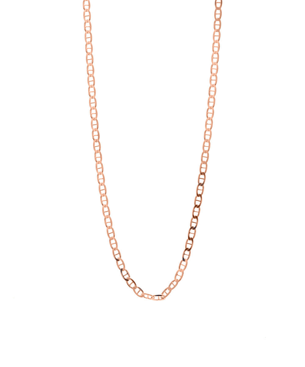 Italian Gucci Chain Necklace in 18K Gold or Rose Gold Over 925 Sterling Silver