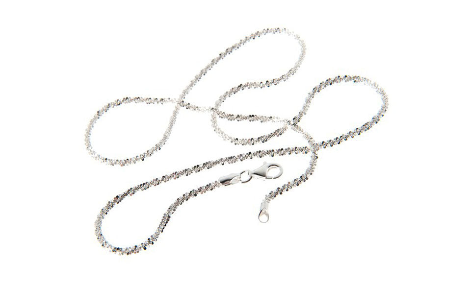 Rock Chain Necklace in 925 Sterling Silver – Available in Silver, Gold, or Rose Gold