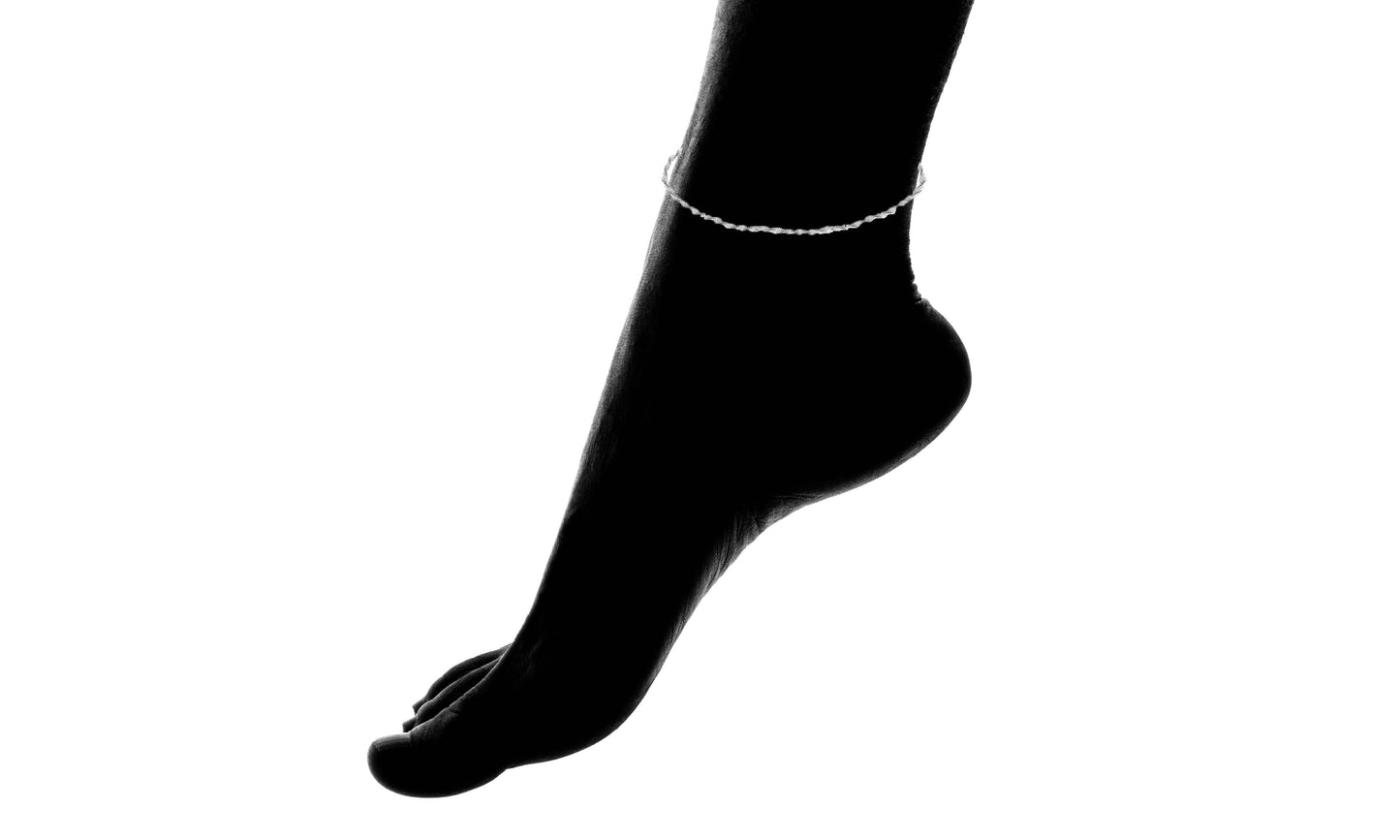 Italian Sterling Silver Singapore Anklet