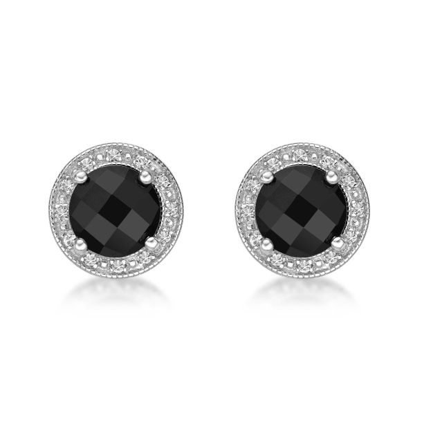 Sterling Silver Halo Stud Earrings – 3.00 CTW, Multiple Colors