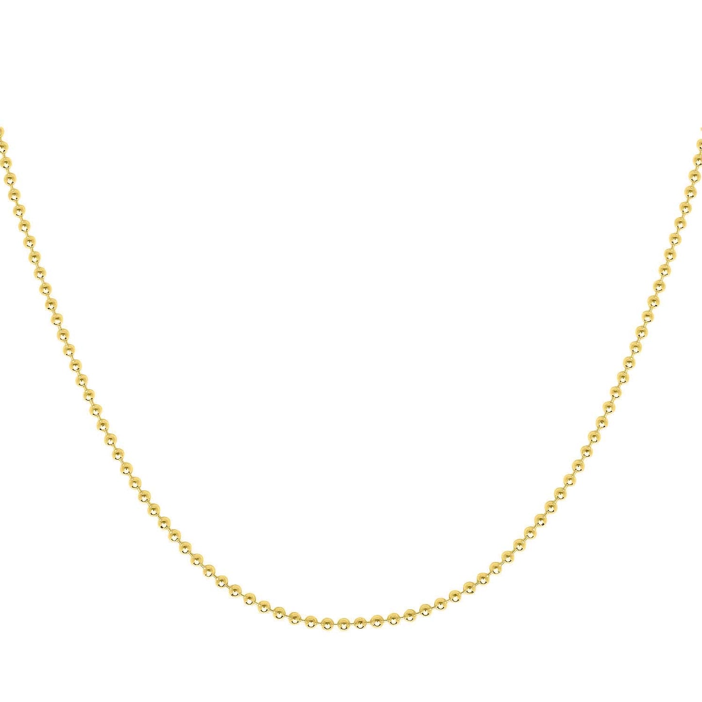 18K Gold Plated Bead Chain Necklace
