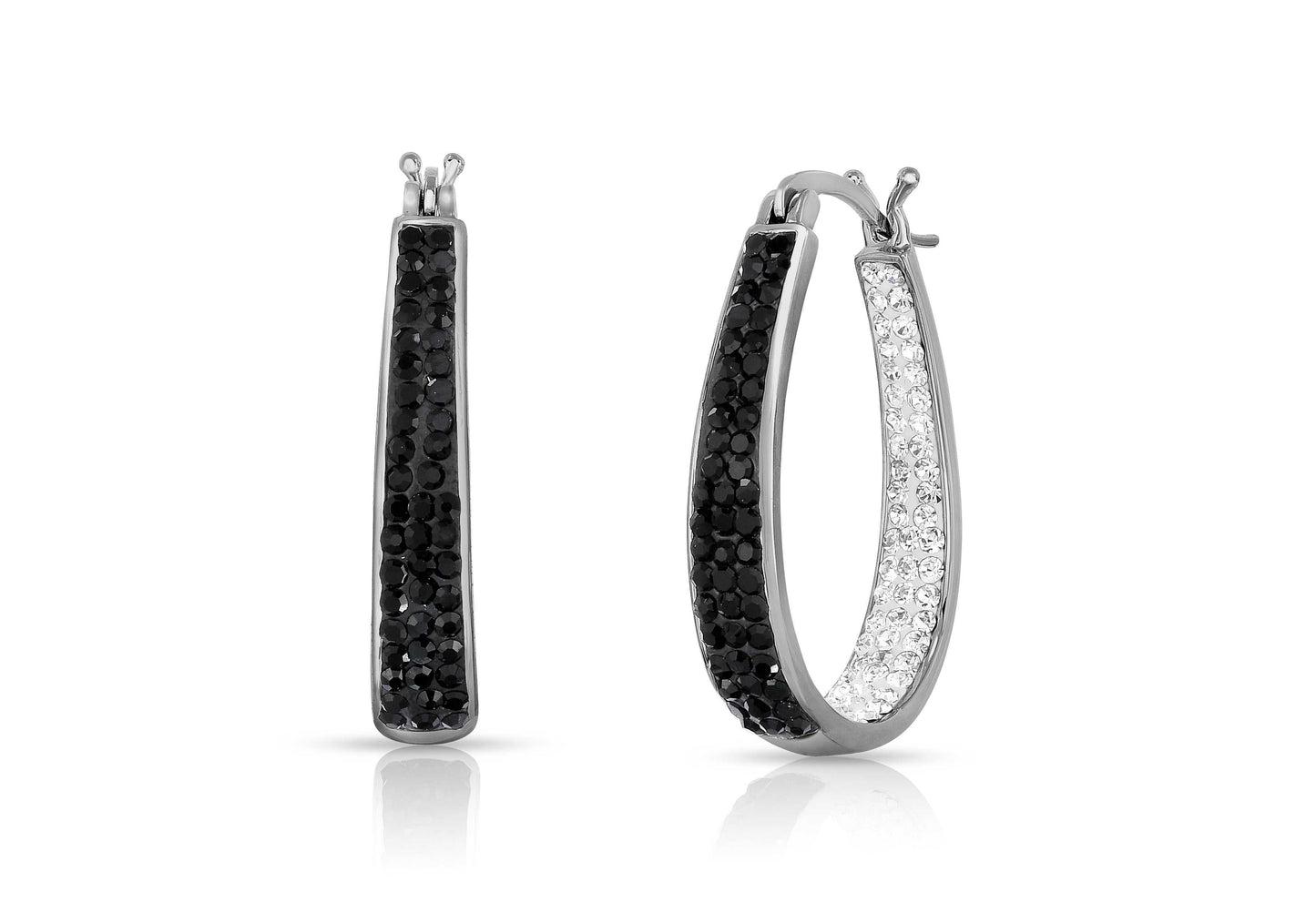 Inside Out Crystal French Lock Hoops Made With Swarovski Elements