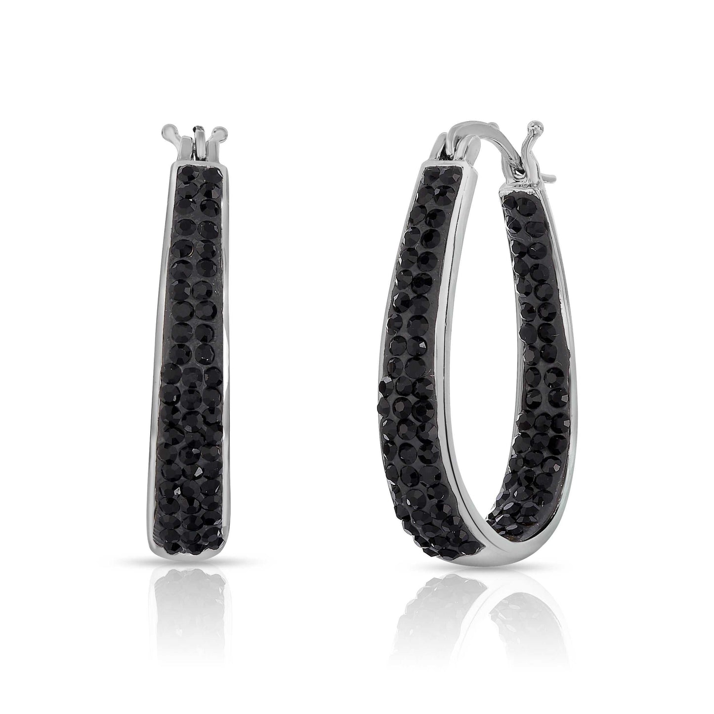 Inside Out Crystal French Lock Hoops Made With Swarovski Elements