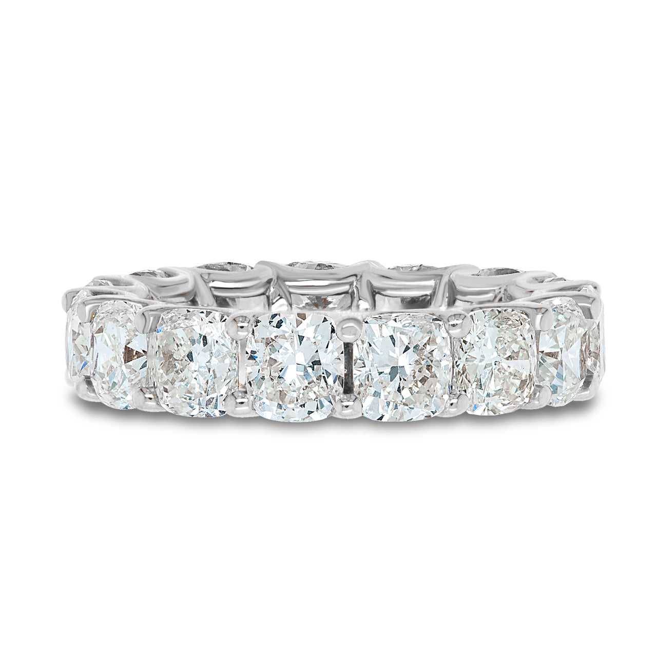 Cushion Cut Eternity Band Made With Swarovski Elements