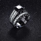 Black Rhodium Plated Bridal Ring and Band Set