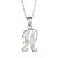 Letter H Sterling Silver Diamond Cut Initial Necklace