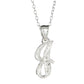 Letter J Sterling Silver Diamond Cut Initial Necklace
