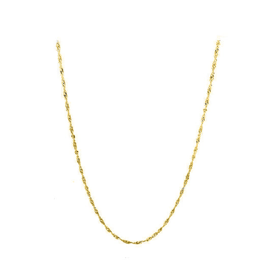 18K Gold Plated Singapore Chain Necklace