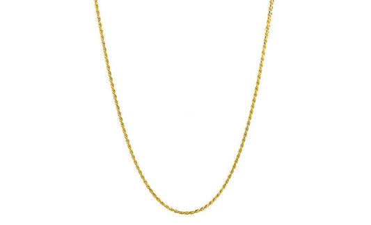 Gold Sterling Silver Rope Chain Necklace