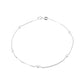 Italian Sterling Silver Beaded Box Anklet