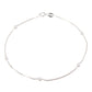 Italian Sterling Silver Box Anklet