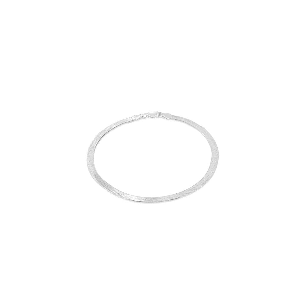 Italian Sterling Silver Herringbone Anklet