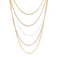 Sterling Silver Singapore Chain Necklace — Silver or Gold Plated