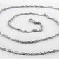 Sterling Silver Singapore Chain Necklace — Silver or Gold Plated