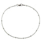Italian Sterling Silver Beaded Snake Anklet