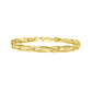 Italian Sterling Silver Diamond Cut Braided Herringbone Bracelet