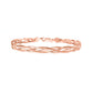 Italian Sterling Silver Diamond Cut Braided Herringbone Bracelet