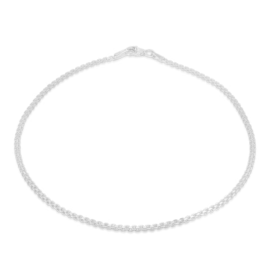 Italian Sterling Silver Bismark Anklet