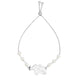 Italian Sterling Silver Adjustable Freshwater Pearl Or Crystal Elephant Charm Bracelet
