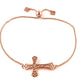 Italian Sterling Silver Adjustable Cross Bracelet