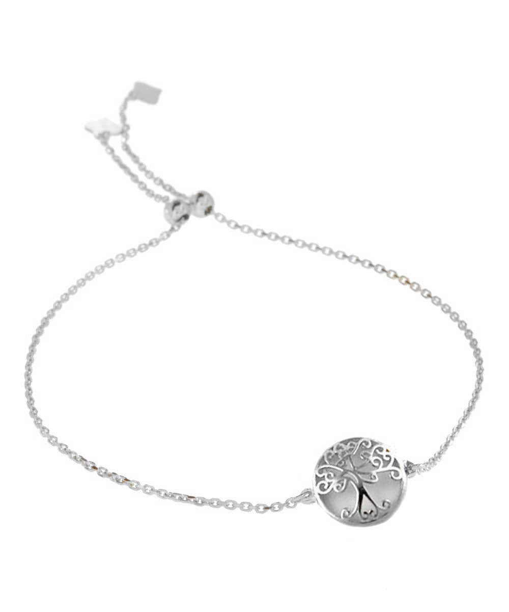 Italian Sterling Silver Adjustable Tree Of Life Bracelet – Yellow Gold & Rose Gold Options