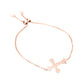 Italian Sterling Silver Adjustable Cross Bracelet