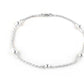 Italian Sterling Silver Beaded Rope Anklet