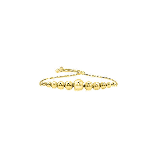 Italian Sterling Silver Adjustable Graduated Bead Bracelet