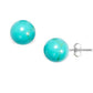 14K Gold Genuine Turquoise Ball Stud Earrings