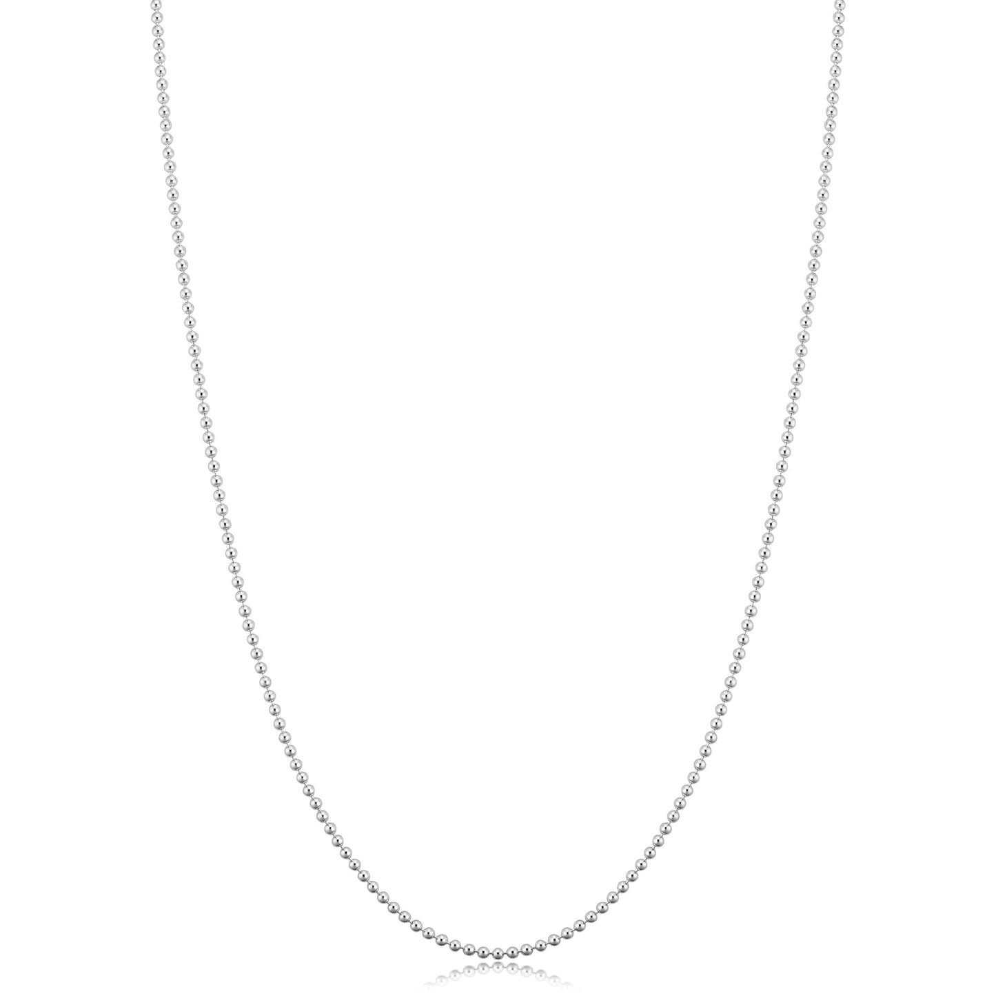 Sterling Silver Bead Chain Necklace — Silver or Gold Plated