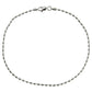 Italian Sterling Silver Oval Bead Anklet